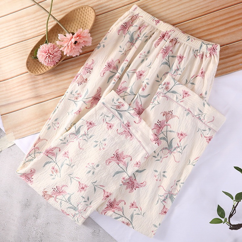Women's Pajama Pants for Spring and Autumn, Cloud Cotton Long Pants, Loose Plus-Size Maternity Home Pants for Summer