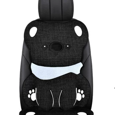 Seat Cover, Universal for All Seasons, Seat cushion, seat cover - mysterious-black-three-dimensional-koala-single-piece-backrest