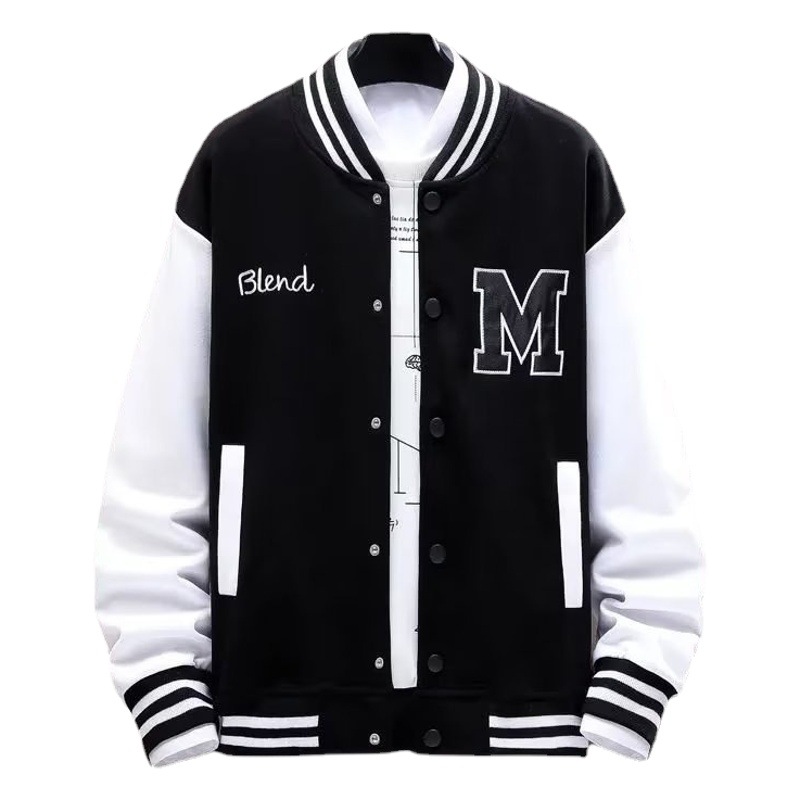 Tops Men's Trendyy Brand Ins Spring and Autum New Korean Style Trendyy Casual Couple Baseball Uniform Thin Top