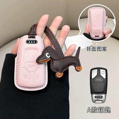 Car key bag in stock for Audi - audi-model-a-girl-pink-brown-dachshund