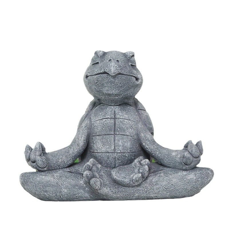  New Products Meditation Meditation Yoga Turtle Statue Resin Ornaments Home Garden Decoration Simulation Animal Ornaments