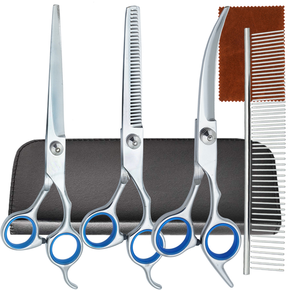 Tijeras para mascotas, tijeras de acero inoxidable para recorte de pelo para perros, tijeras de dientes delgadas profesionales, tijeras de corte de pelo, tijeras de corte de pelo para gatos, artefacto