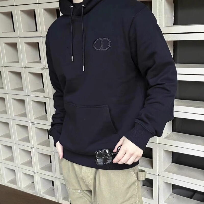 High-end DO brand autumn new cotton terry badge embroidered hooded sweatshirt, casual loose fit unisex hoodie High-end DO brand autumn new cotton terry badge embroidered hooded sweatshirt, casual loose fit unisex hoodie
