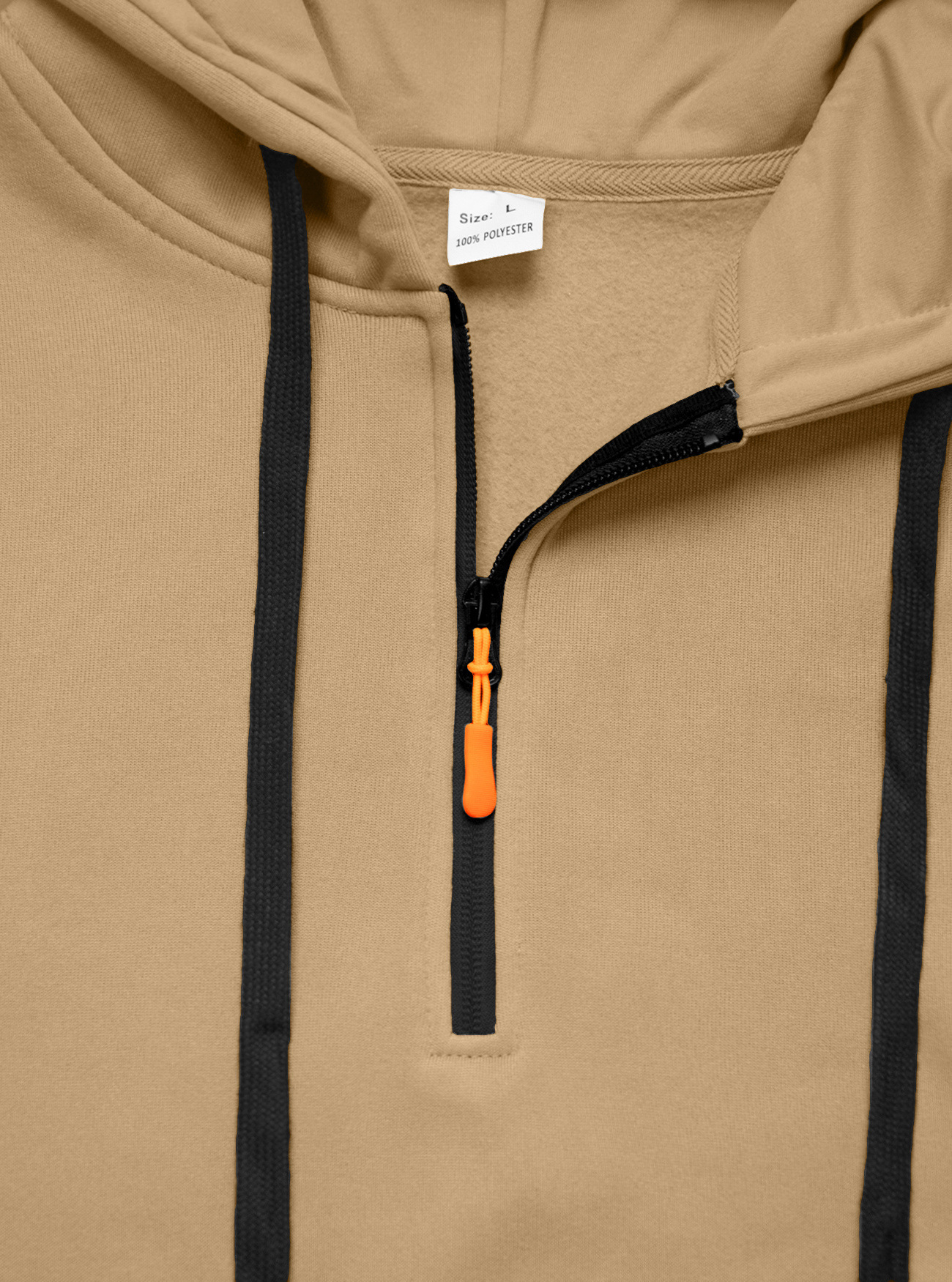 Autumn Winter Men's Fleece Hooded Pullover With Multi-zipper Pocket_voghion.com
