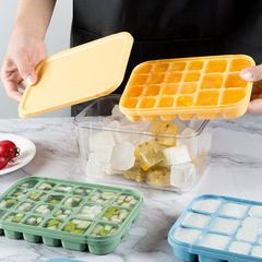 Home use silicone ice cube tray with lid, large capacity ice cube tray, ice bar, snow cake, ice stick mold