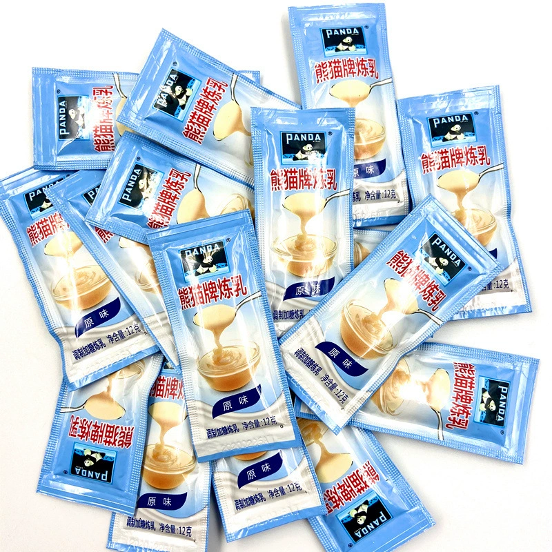 Сгущенное молоко Panda, 12 г, маленькая упаковка, для домашнего использования, кексов, тартов, погружения в хлеб, кофе, молочного чая, выпечки, сырье для сгущенного молока