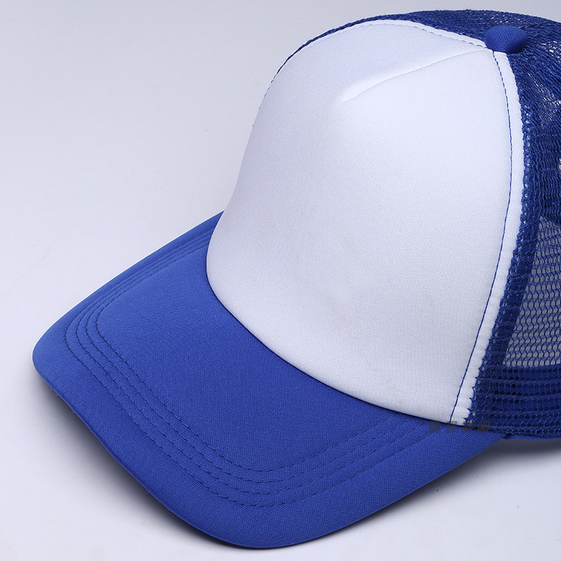 Gorra de malla de esponja de fábrica impresa logotipo publicitario gorra precio al por mayor gorra de trabajo de actividad voluntaria gorra de béisbol a juego de colores