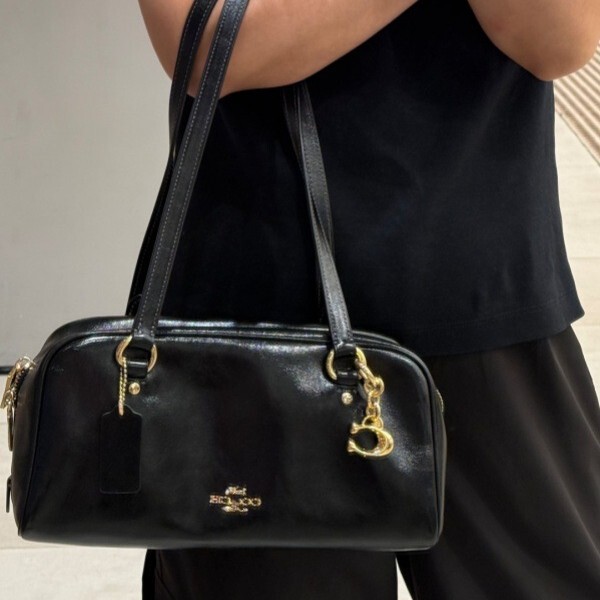 Kouchi 2026 new women's bag Sydney 30 bowling handbag vintage underarm baguette shoulder bag Kouchi 2026 new women's bag Sydney 30 bowling handbag vintage underarm baguette shoulder bag