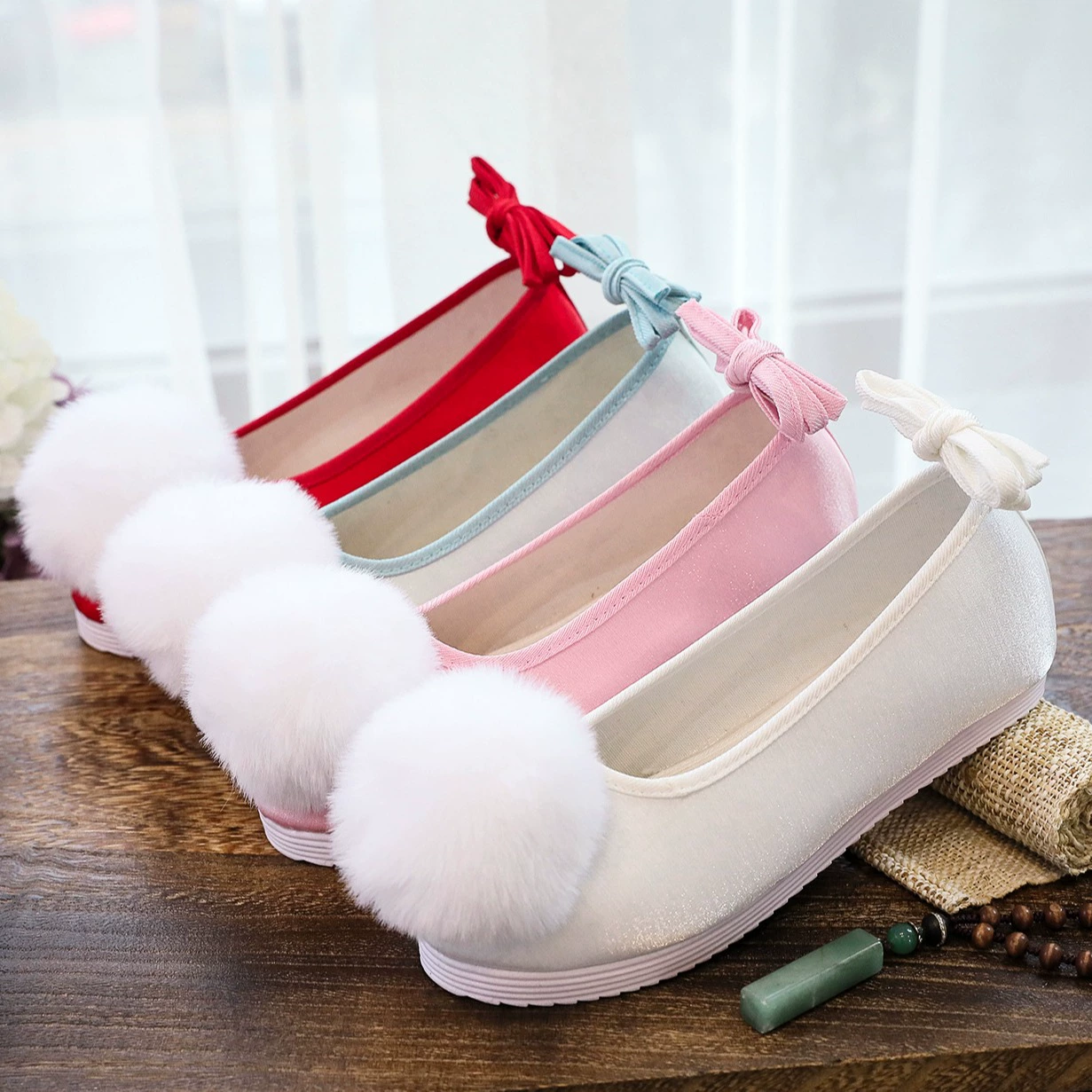 Обувь Dengyun Lv Hanfu, антикварный костюм на плоской подошве в национальном стиле, однотонная Тканевая обувь для милых девушек из материала мин