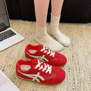 Popular Mesh Breathable Moral Training Shoes for Women 2025 Summer and Autumn New Lightweight Student Versatile Flat Casual Sports Sneakers