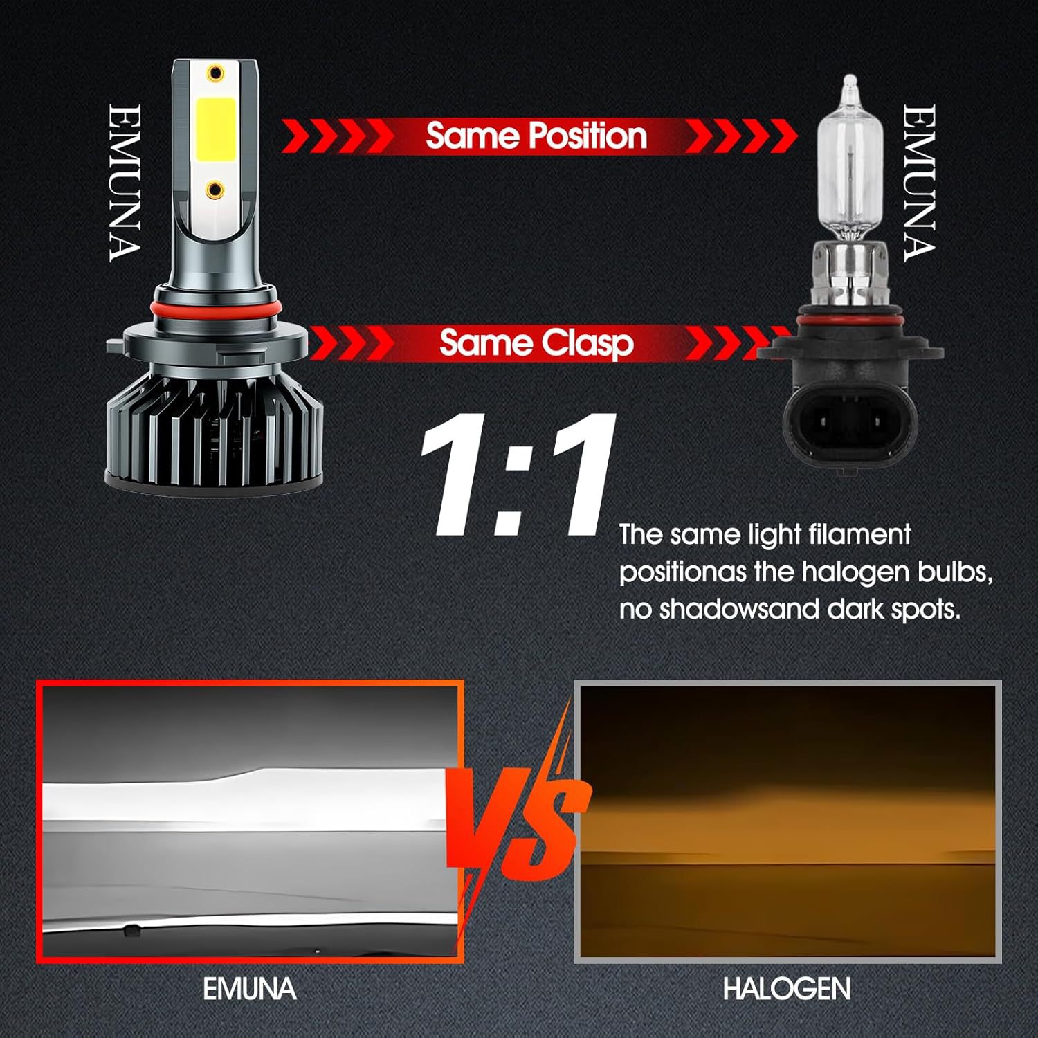 9005 9006 880 faro de automóvil LED conjunto de lámparas de niebla de alta potencia faro de automóvil combinación de lámparas de niebla image 3