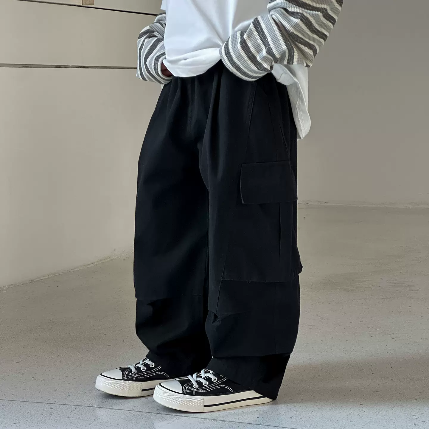 童装男童纯棉工装裤2026春季新款儿童休闲长裤大童春秋宽松裤子潮