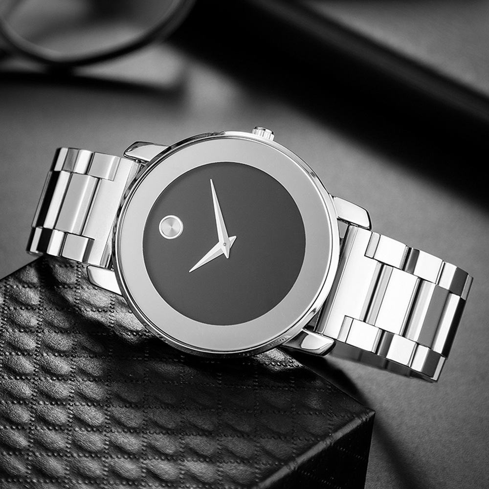 MISSFOX reloj popular clásico ultra-Delgado de los hombres reloj de acero inoxidable de negocios con la marca impermeable reloj de cuarzo