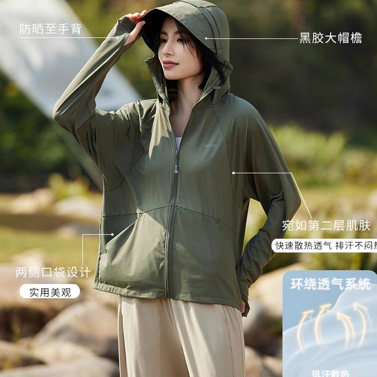 OOTD 屋外アイスシルク日焼け止め服女性夏 50+ 抗 UV ハンド保護通気性フード付きカップルクラウド日焼け止め|undefined