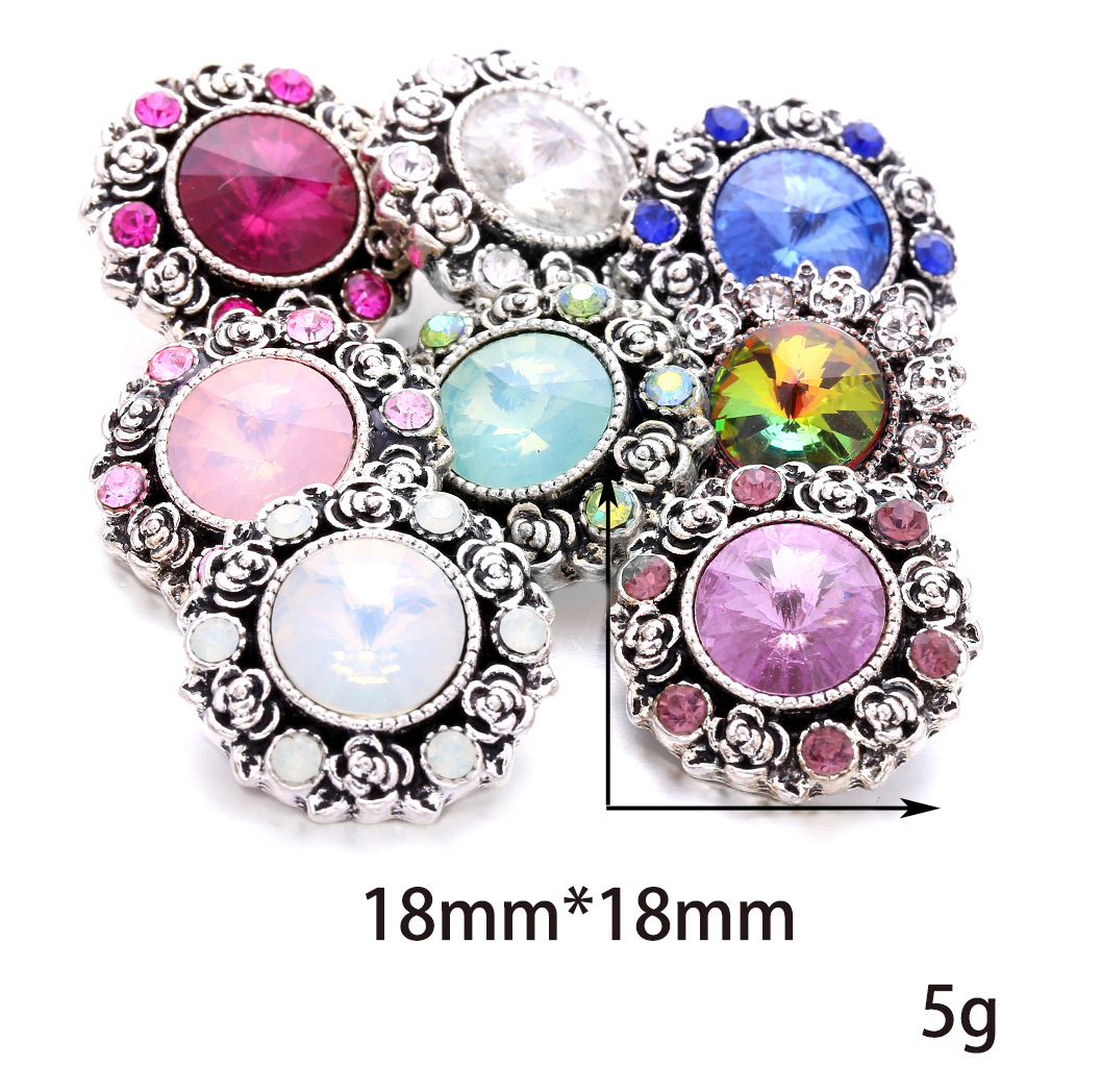 1 Piece Alloy Artificial Gemstones Floral Pendant Jewelry Buckle display picture 10