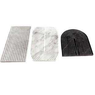 Nordic Style Marble Tray Model Room Decoration Living Room Coffee Table Desktop Storage Marble Geometric Stripe Tray