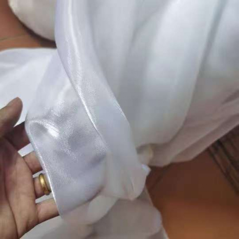 婚庆牛奶丝布幔婚礼堂韩式弹力波浪吊顶布酒店舞台背景装饰粉红色|undefined