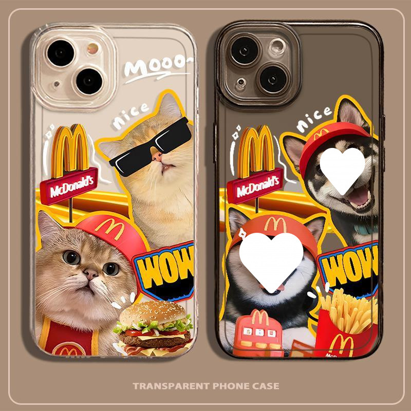 M Ji Maimen Couple Shiba Inu Cat Mobile Phone Case Apple 15/14 Suitable for Xiaomi 13 Huawei Reno9Vivos17