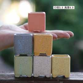 拇指花盆特小个性装饰复古迷你空气彩色办公家用绿植植物花卉