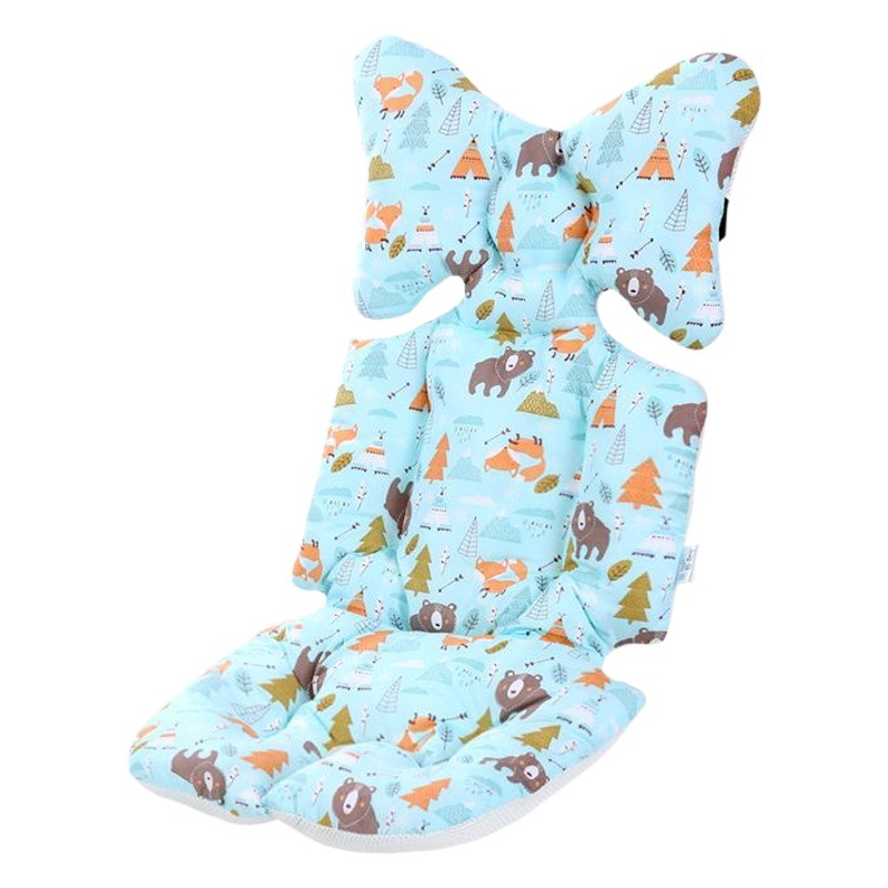 Spot versión coreana de la almohadilla de algodón para cochecito de bebé grueso, almohadilla de algodón, suave y transpirable, cojín de silla de comedor para bebé ajustable de varios niveles, cojín para cochecito image 1