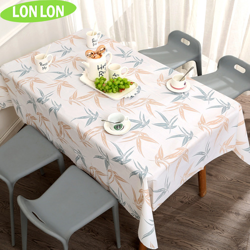 Simple ins Nordic style tablecloth waterproof, oil-proof, anti-scalding, no-wash PVC picnic cloth European-style thickened dining table mat tablecloth