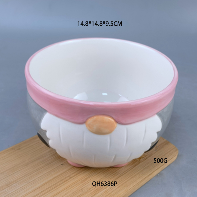 Decoración de Navidad creativa bandeja de frutas de cerámica snack bandeja adorable Santa Claus bandeja de dulces de cerámica exportación de comercio exterior