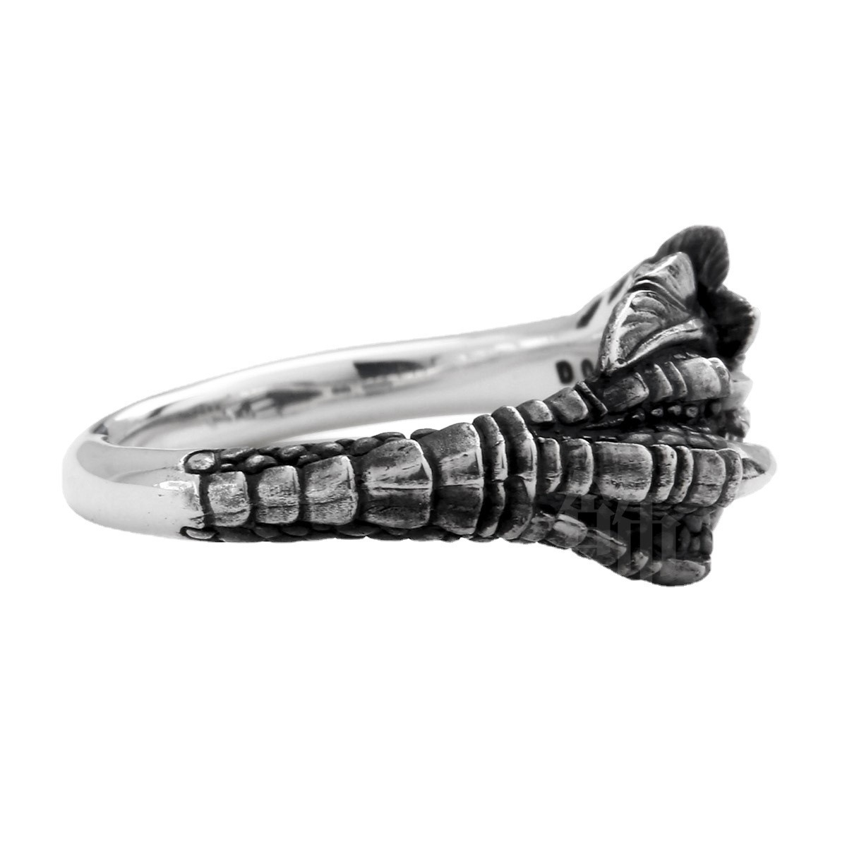 Dragon Claw Ring Retro Punk Style Adjustable Silver Ring For Men_voghion.com