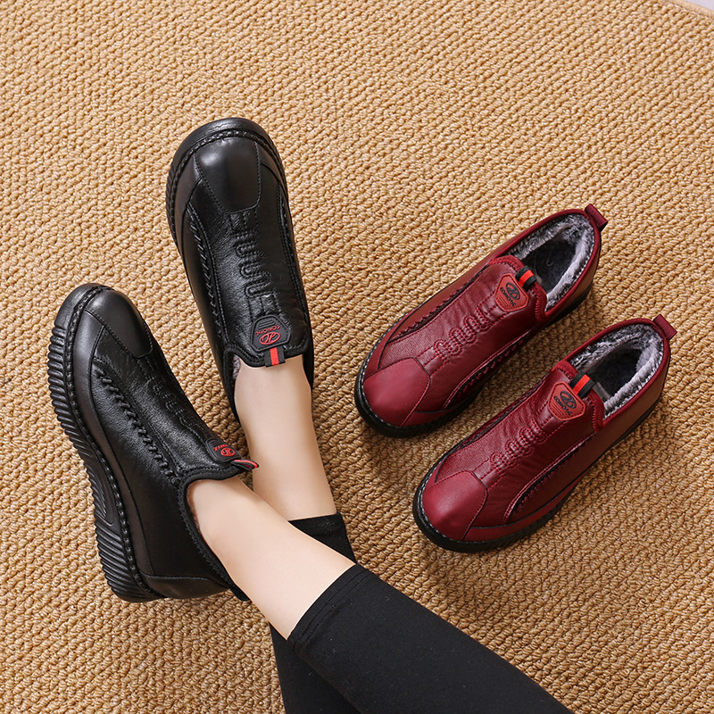 冬季加绒保暖新款老北布鞋老人棉鞋中老年妈妈防水软底防滑奶奶鞋