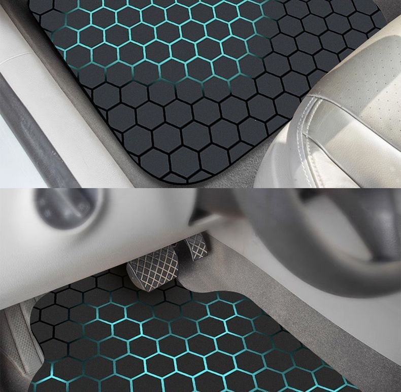 Best-selling universal car floor mats, trendy honeycomb decorative car mats, wear-resistant and dirt-resistant car foot mats, available for dropshipping on Temu