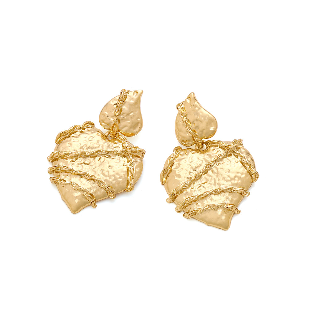1 Pair Quantity Casual Sweet Heart Shape Zinc Alloy Plating Drop Earrings For Women's Holiday Daily