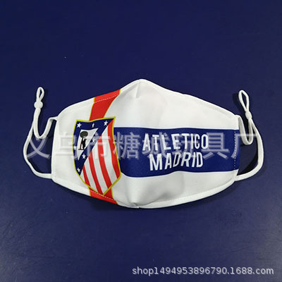 Equipo de fútbol de la UEFA máscara personalizada impresa a prueba de polvo máscara de filtro ventiladores protector solar transpirable cubierta protectora transfronteriza