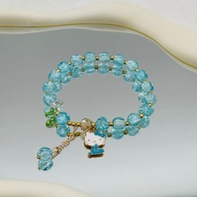 新品三丽鸥爆花水晶手工串珠手链夏季女高级感批发手串一件代发