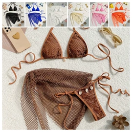 比基尼;三件套泳装;连体泳衣