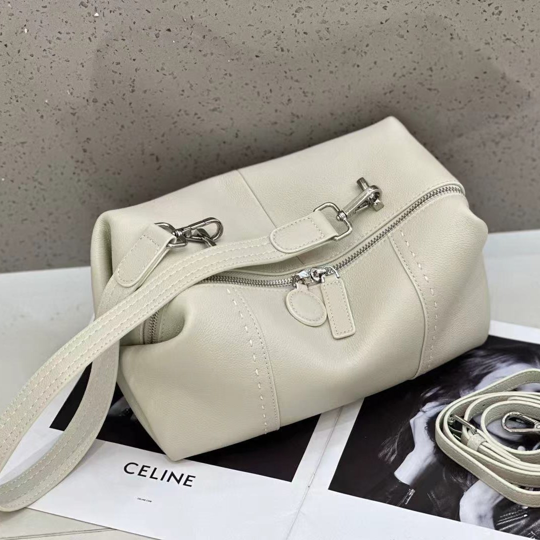 Boston Genuine Leather Women's Bag 2025 New Fashion Commuter Shoulder Crossbody Bag Top Grain Cowhide Pebbled Leather Casual Bag - Thumbnail 2