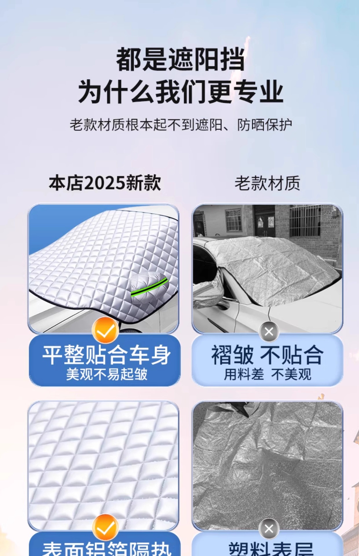 Subsidized [26 New Models] Car Antifreeze Cover for Front Windshield, Winter Snow Cover, Frost Protection, Sunshade
