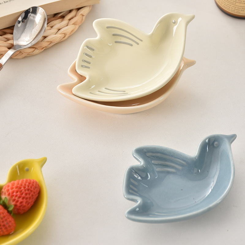 Ins Creative Cute Hand-painted Ceramic Small Vinegar Dish Seasoning Dish Dip Dish Dish Ceramic Household Baby Bowl