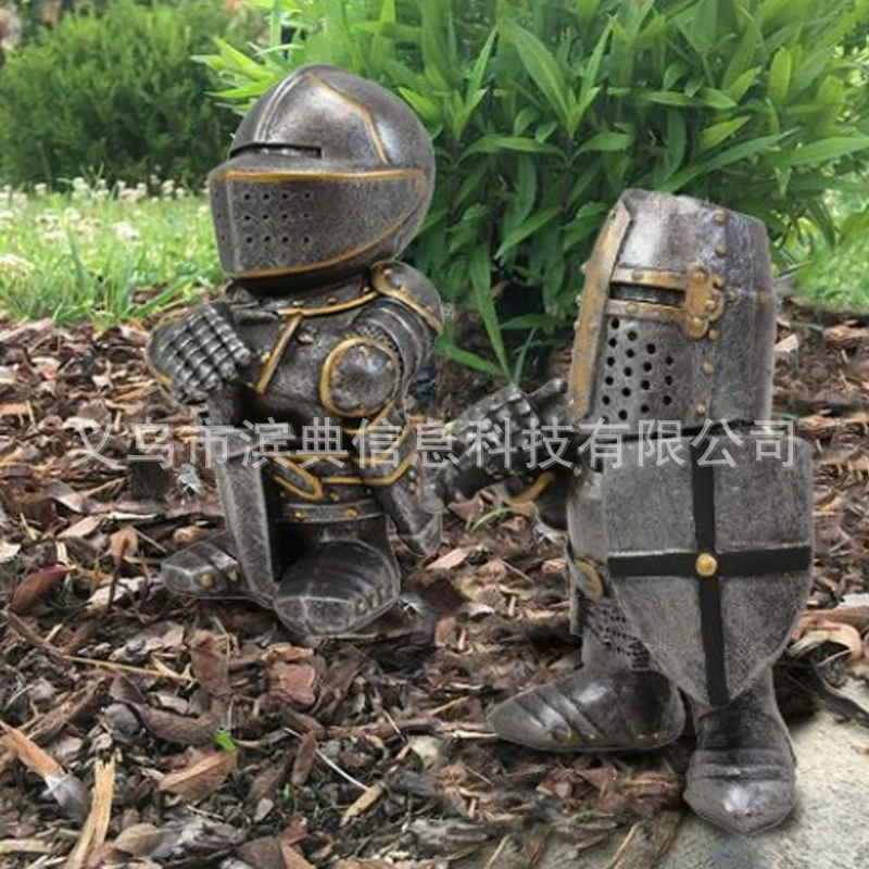 Дварф-страж Cavaliers резиновая сувенирная поделкаKnight гномы сторож садовое украшение оптовая продажа
