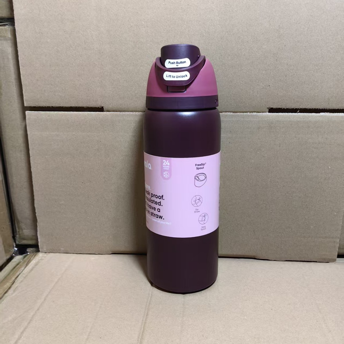 Vaso Aislado de Acero Inoxidable 304 Estilo Owala de Amazon con Asa, Botella de Agua Deportiva, Vaso de Doble Uso, Pajita de Regalo