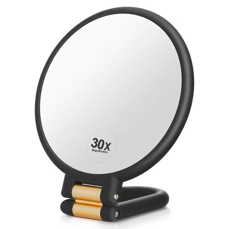 Handheld Double-Sided 30X Magnifying Double-Sided Makeup Mirror 30X 20X Double-Sided Magnifying Foldableing Makeup Mirror Can Be Hung as a Mirror