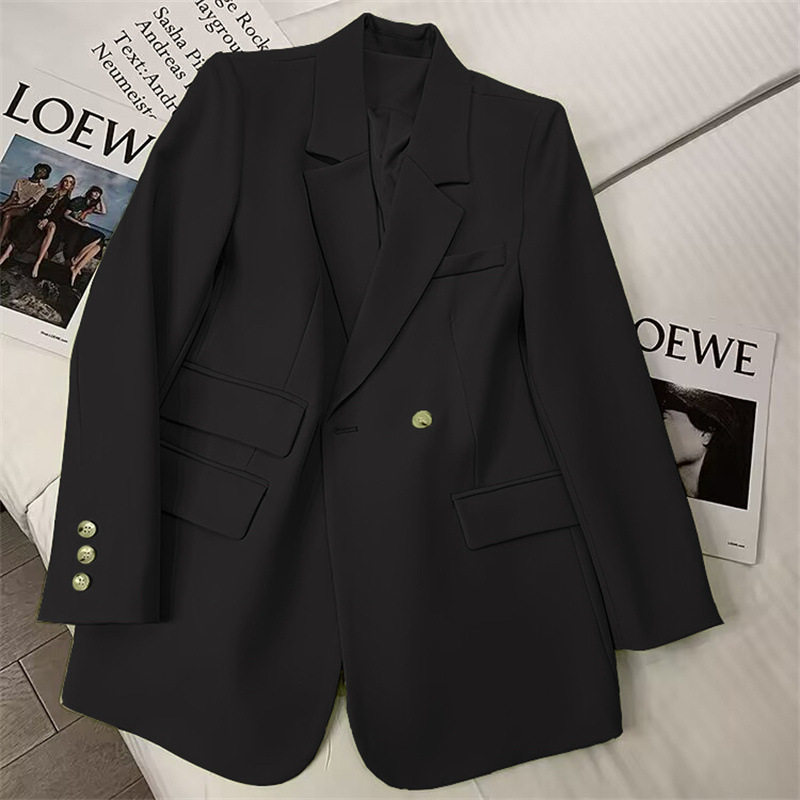 2026 Autumn Black Blazer for Women, Spring and Autumn Style, Unique Design, Versatile and Stylish Casual Jacket for Women 2026 Autumn Black Blazer for Women, Spring and Autumn Style, Unique Design, Versatile and Stylish Casual Jacket for Women