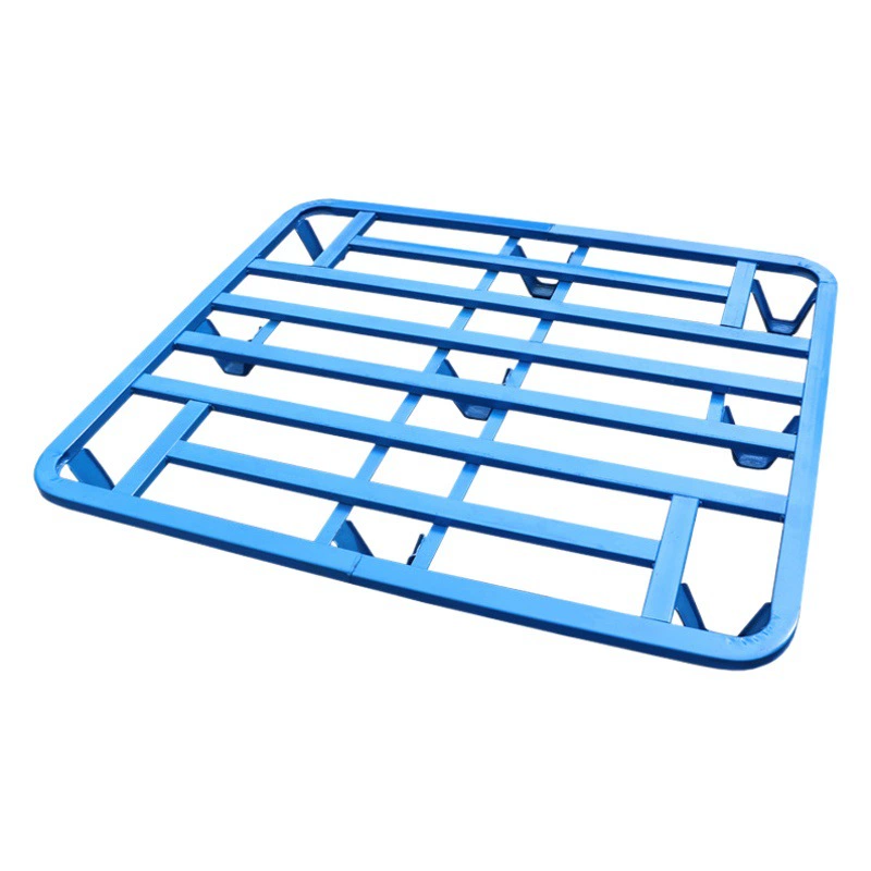 Паллета стальная промышленная усиленная на девять ножек для вилочного погрузчика, для тяжелых грузов, логистическая, грузоподъемная