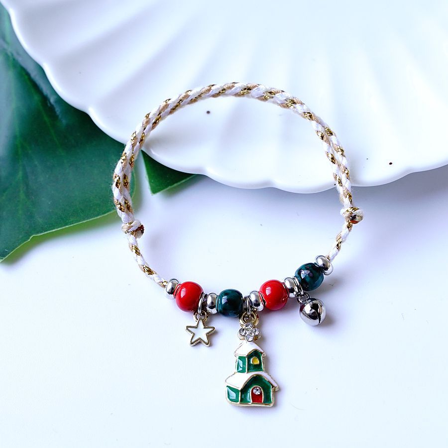 Fashion Santa Claus Snowman Alloy Enamel Women's Bracelets 1 Piece display picture 4
