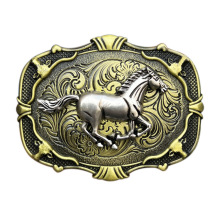 现货锌合金野马皮带扣西部风格欧美外贸平滑扣皮带头量大从优