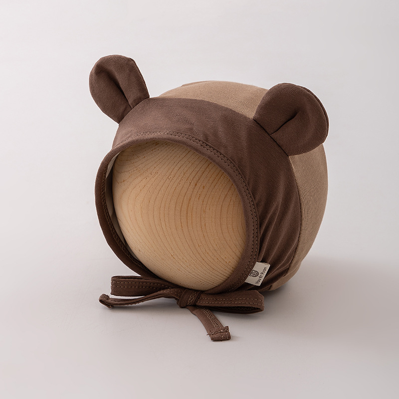 Sombreros para bebés primavera y otoño algodón delgado 6 - 12 meses pequeños lindos bebés super lindos gorras para los oídos bebé