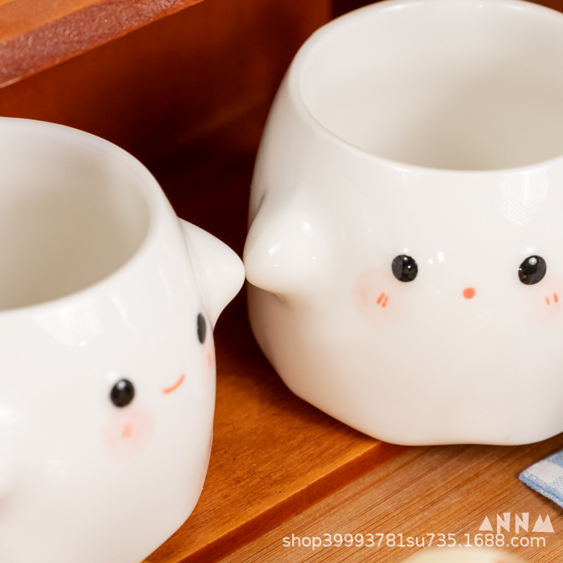 Regalos de cumpleaños fantasma extraños tazas de cerámica con tapa para regalar a la novia de graduación taza de regalo