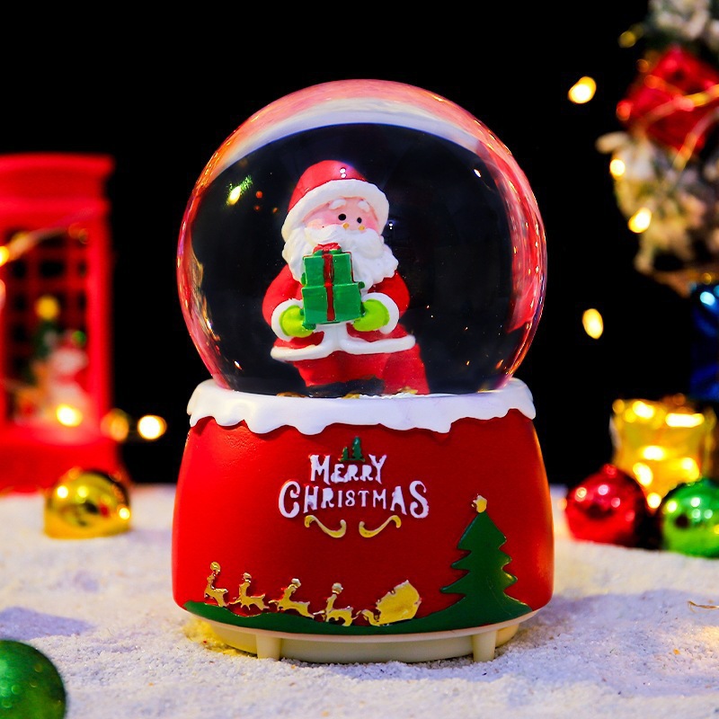 Nuevos regalos de Navidad luminosos bolas de cristal de nieve de agua decoraciones de Navidad al por mayor transfronterizas regalos para niños