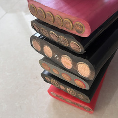 Supply dual steel wire flat cable for elevator hoistway, nitrile rubber cable for high-speed running elevators, trailing cable