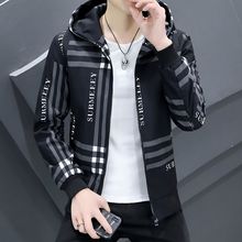 码加上衣男男士印花款短款加大青少年外套男士肥百搭外套潮流春秋