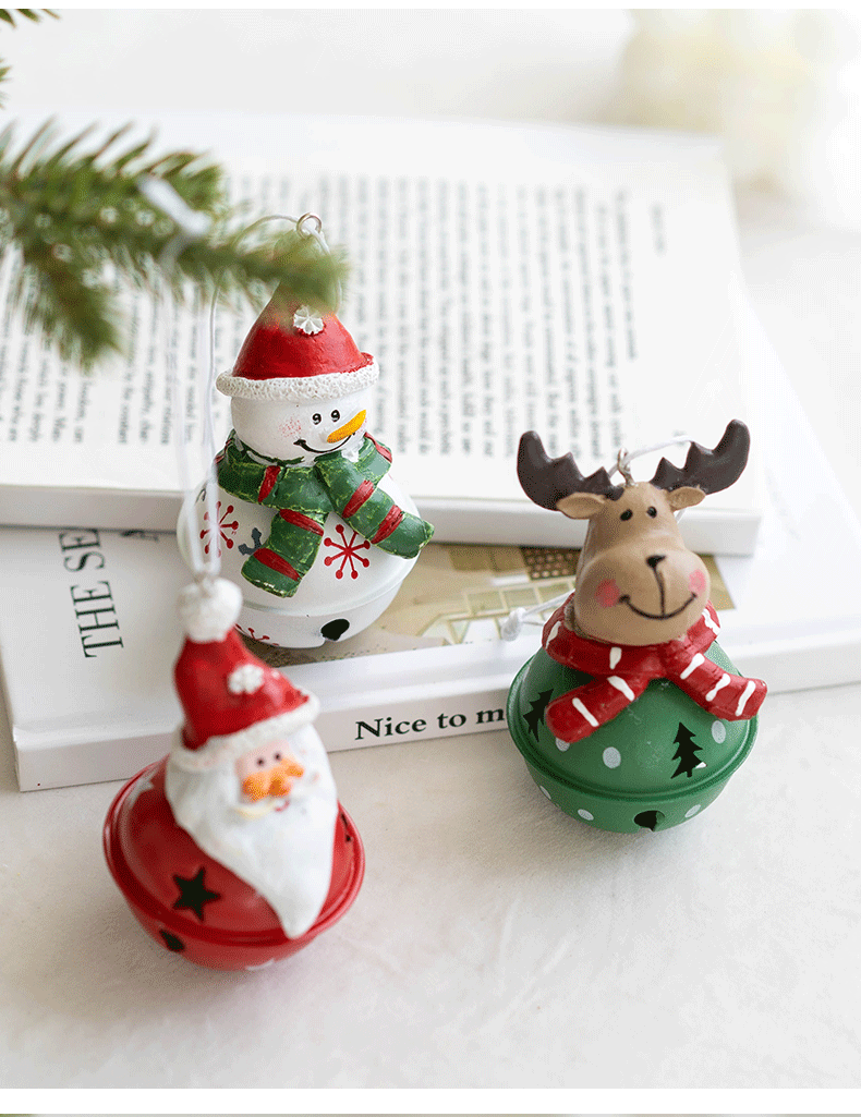 Christmas Cute Santa Claus Snowman Resin Party Hanging Ornaments display picture 2