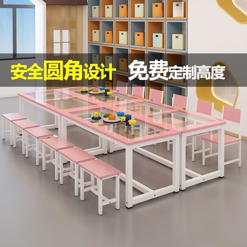 Professional Studio Table Large Study Table Training Course Calligraphy Handmade Table Kindergarten Drawing Table Children's Art Glass